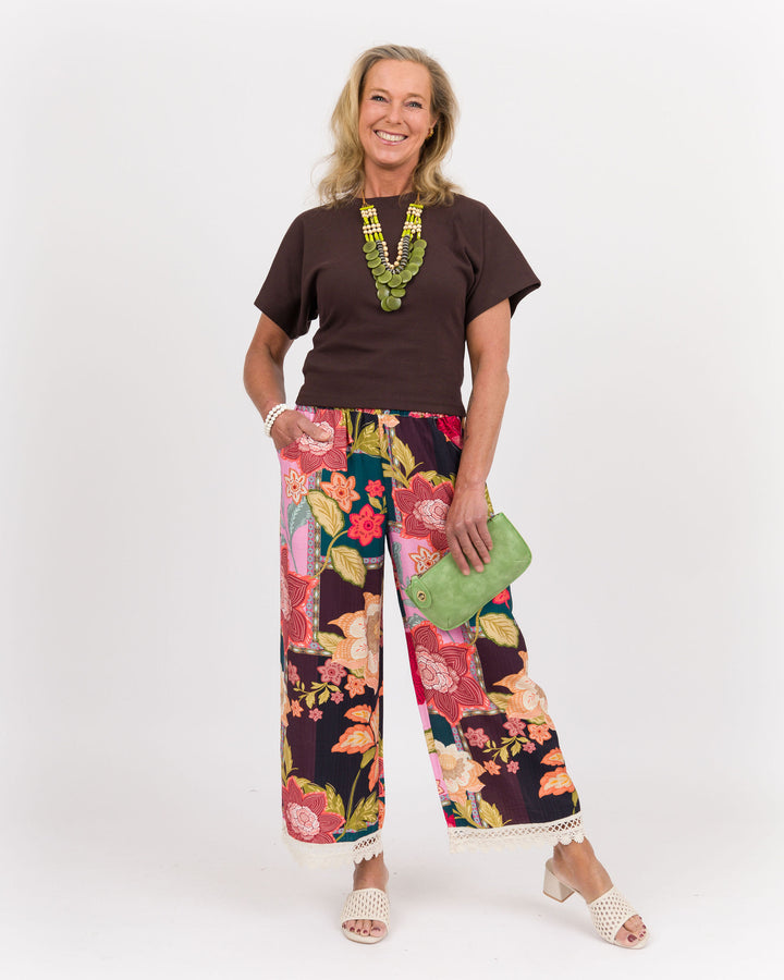Charleigh Patchwork Pants - Pink Mix