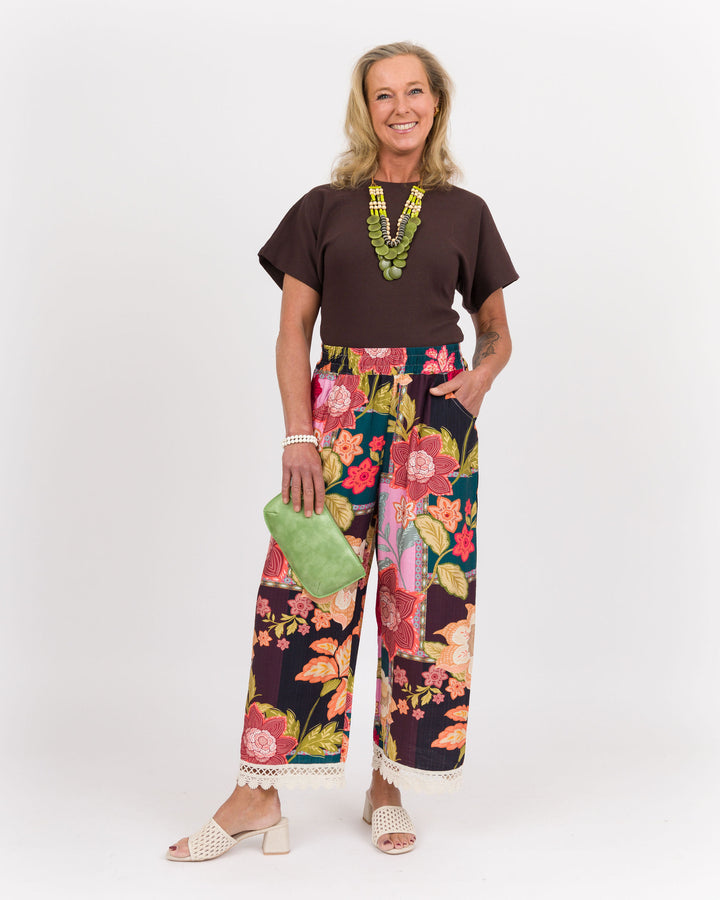 Charleigh Patchwork Pants - Pink Mix