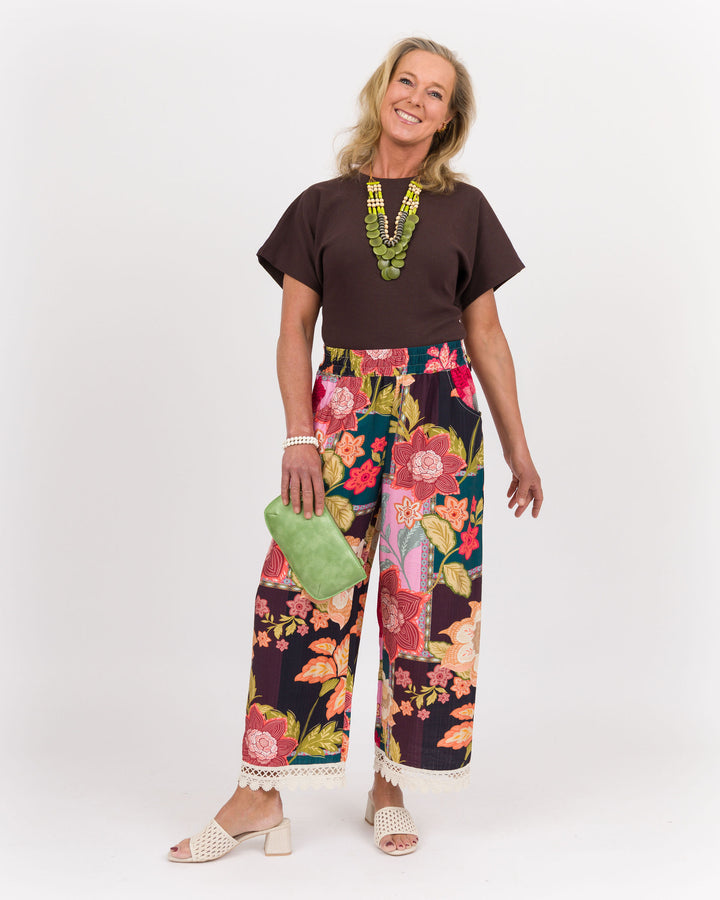Charleigh Patchwork Pants - Pink Mix