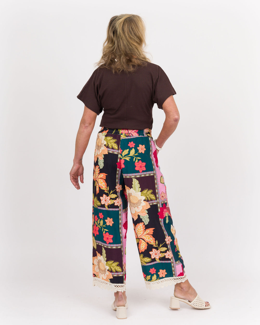Charleigh Patchwork Pants - Pink Mix