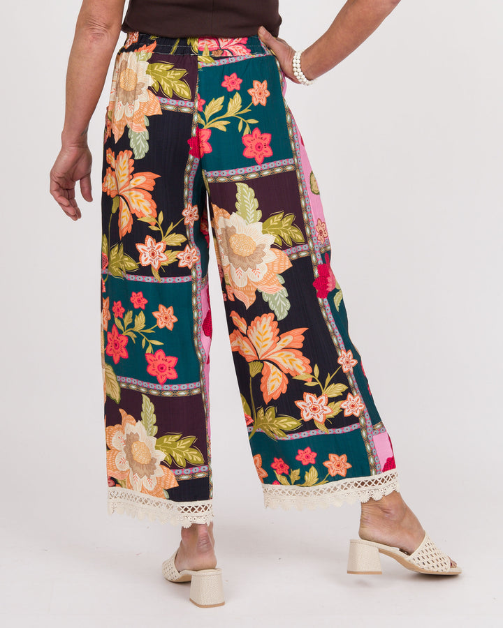 Charleigh Patchwork Pants - Pink Mix