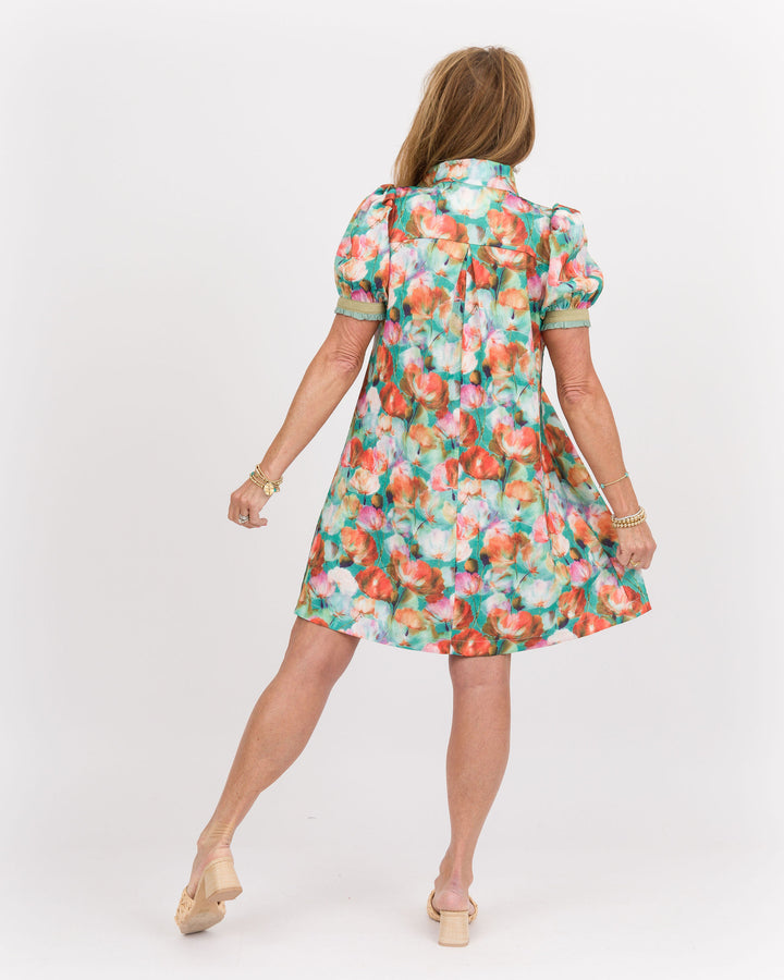 Myla Floral Dress - Mint