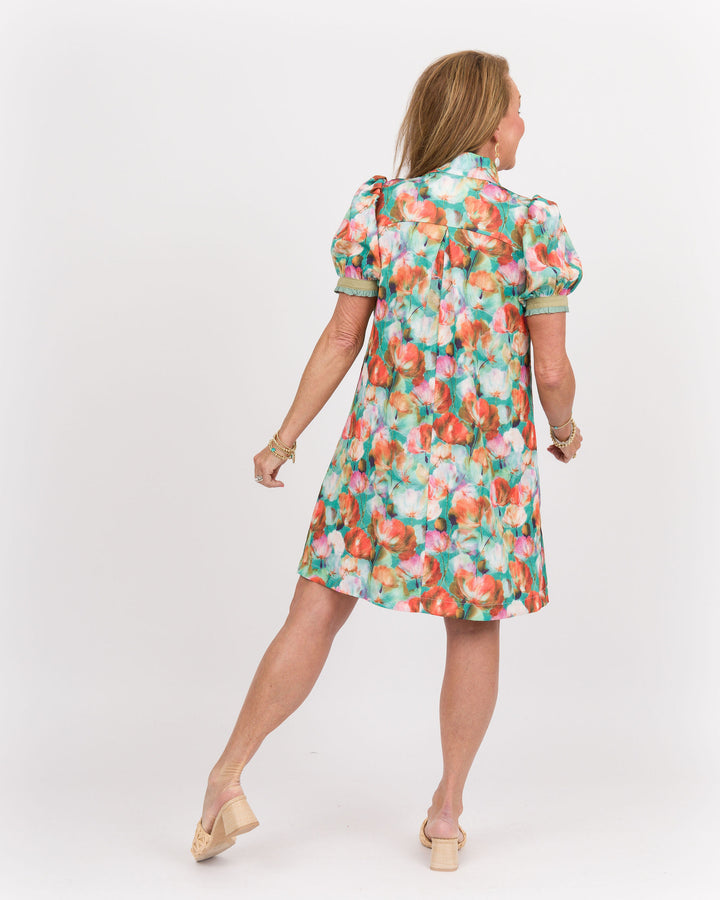 Myla Floral Dress - Mint