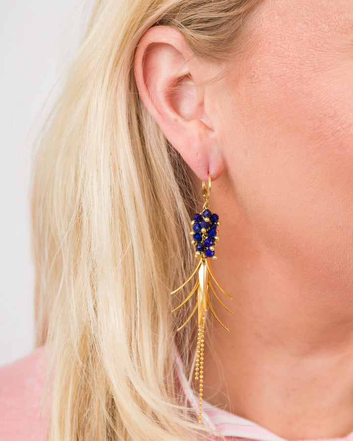 Creative Brazil Palmares Earrings Lapis Lazuil