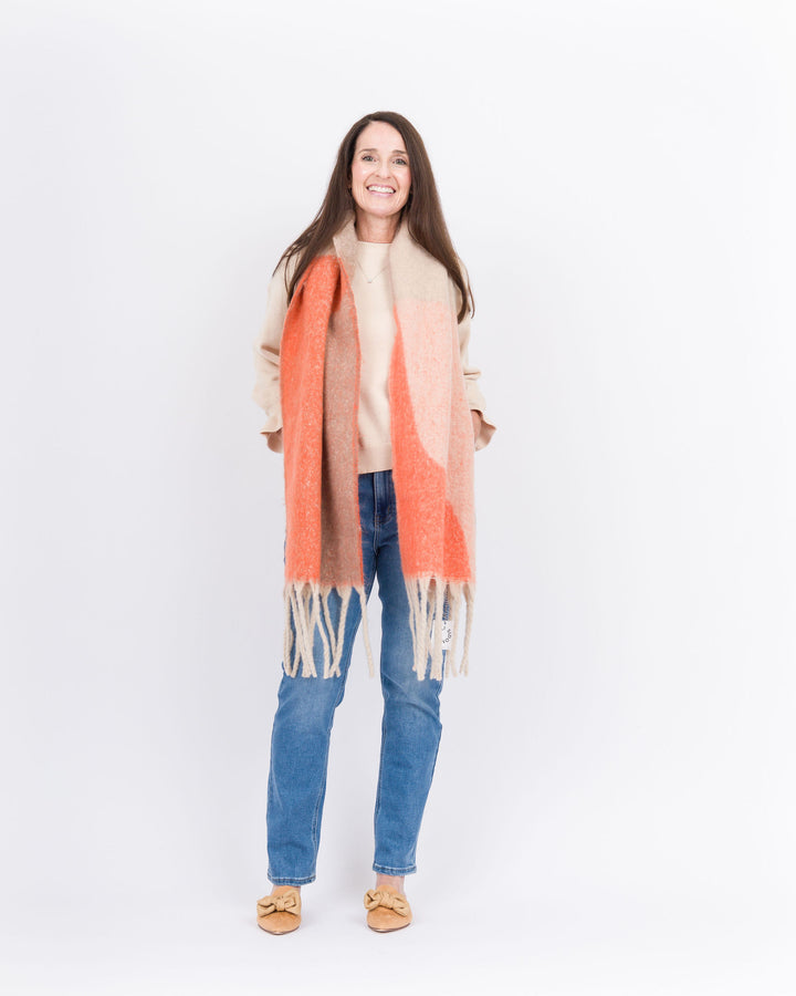 Knitted Scarf-Beige