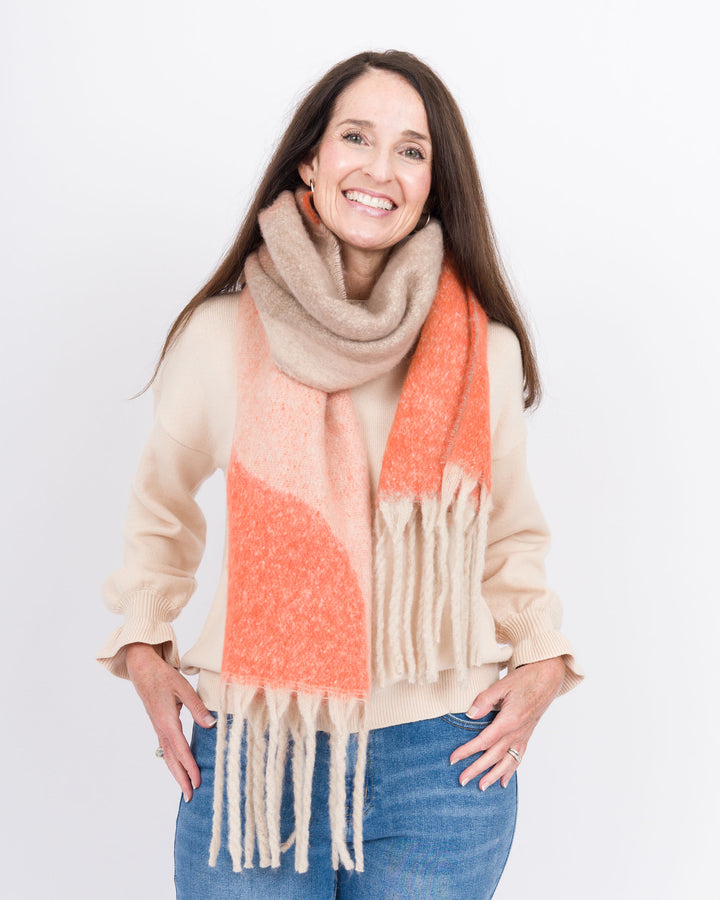 Knitted Scarf-Beige