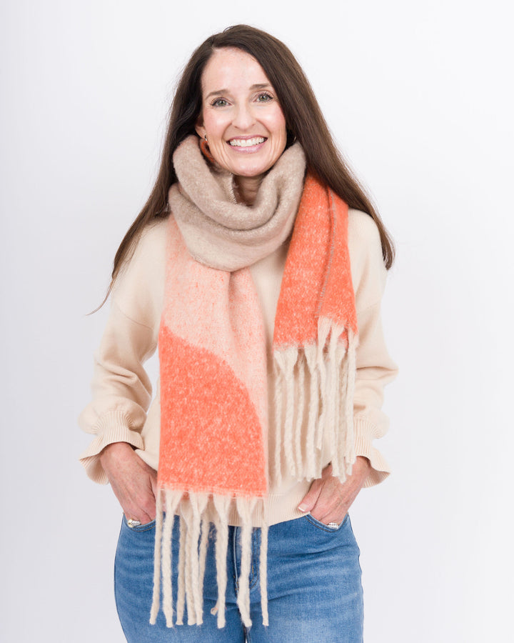 Knitted Scarf-Beige