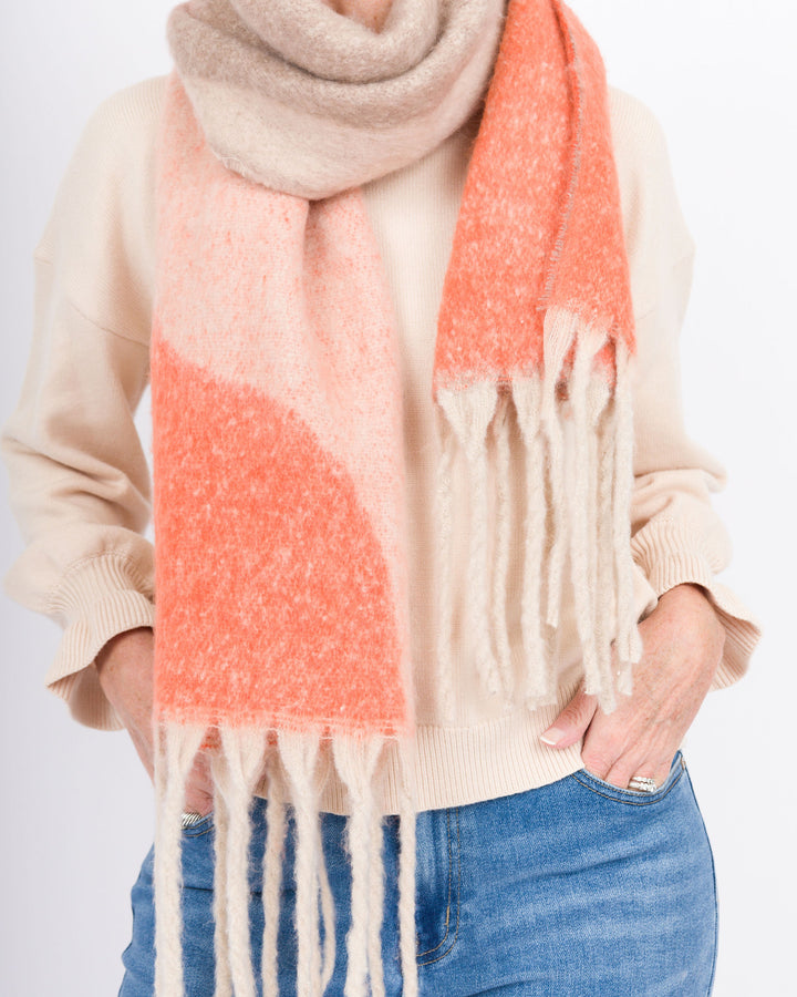 Knitted Scarf-Beige