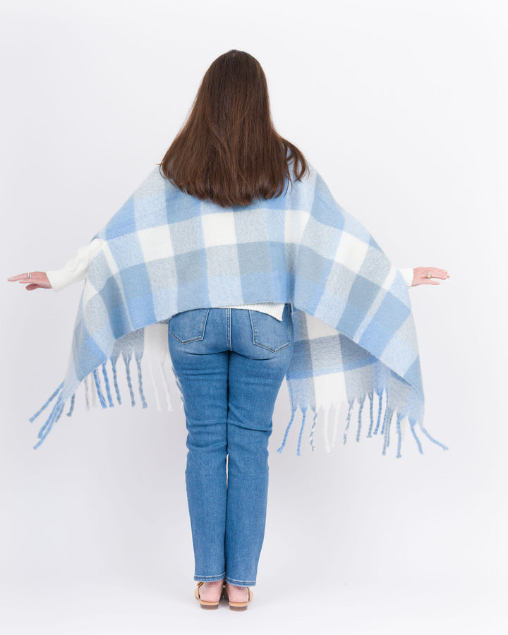 Mud Pie Bright Scarf Wrap - Blue