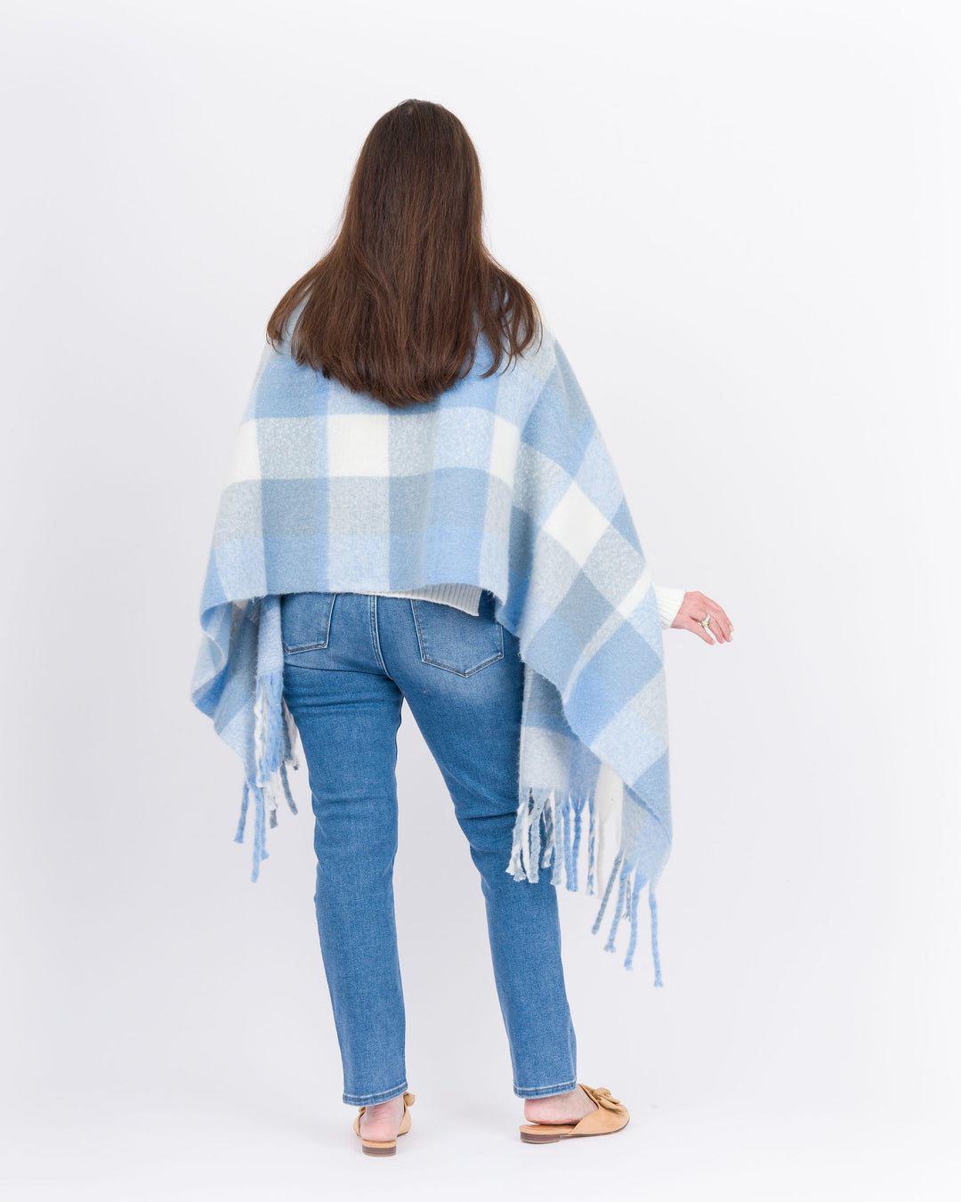 Mud Pie Bright Scarf Wrap - Blue