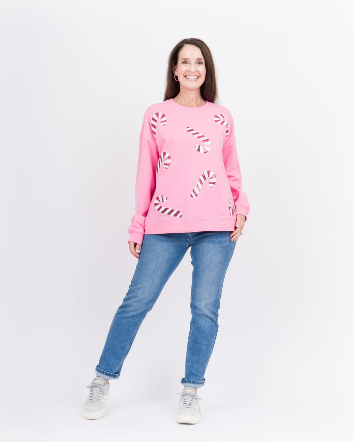 Mud Pie Holiday Sparkle Sweater - Pink