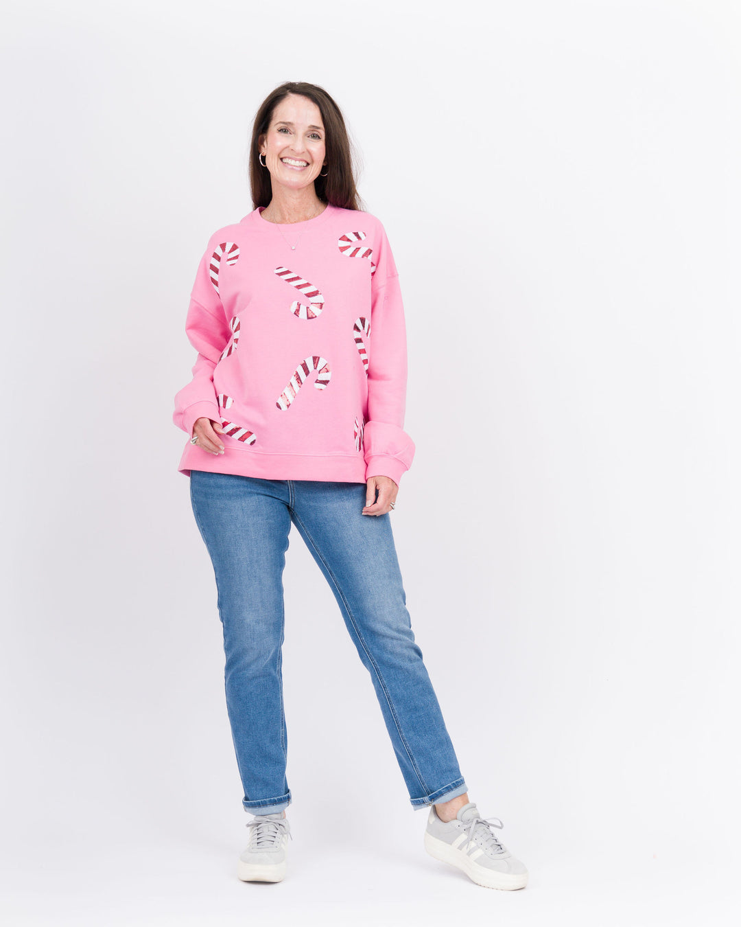 Mud Pie Holiday Sparkle Sweater - Pink