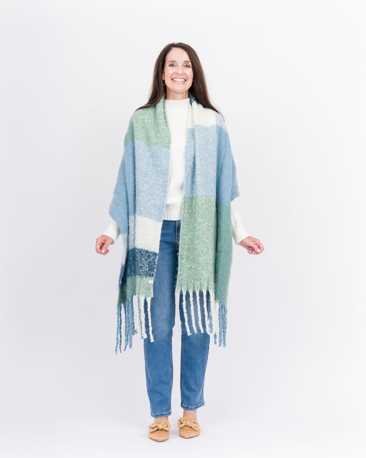 Knitted Scarf-Blue