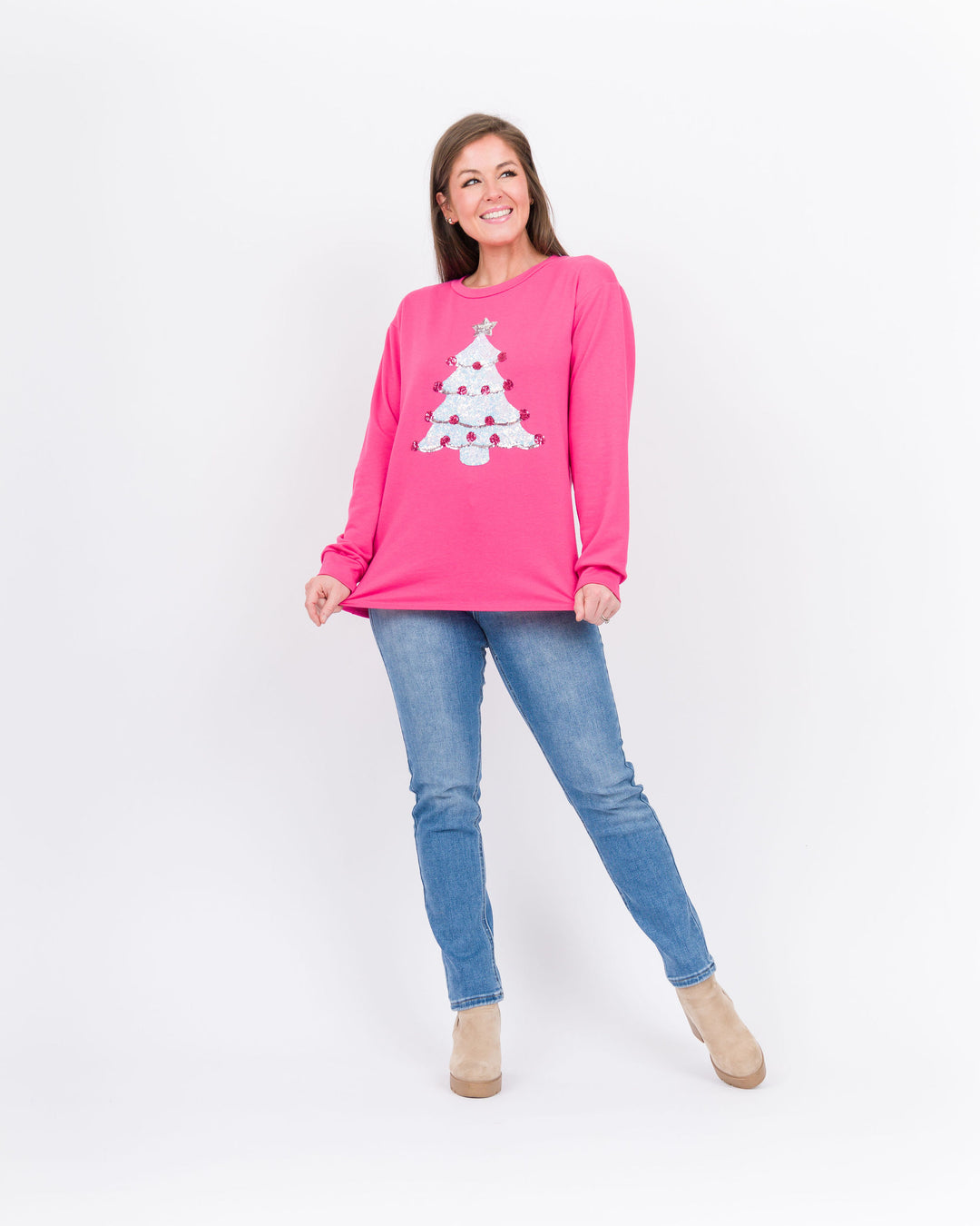 Oh Christmas Tree Pink Sweatshirt