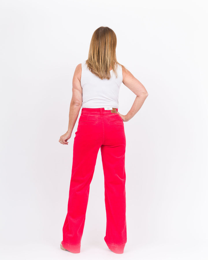 Judy Blue High Waist Wide Leg Pants- Ruby