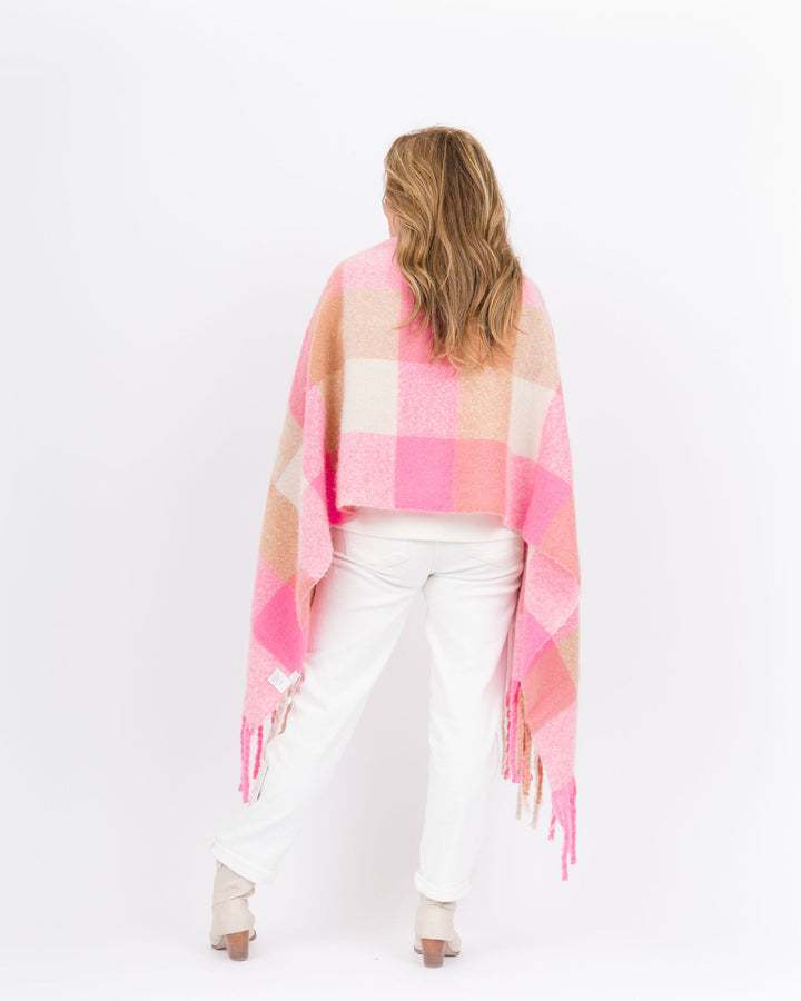 Mud Pie Bright Scarf Wrap - Pink