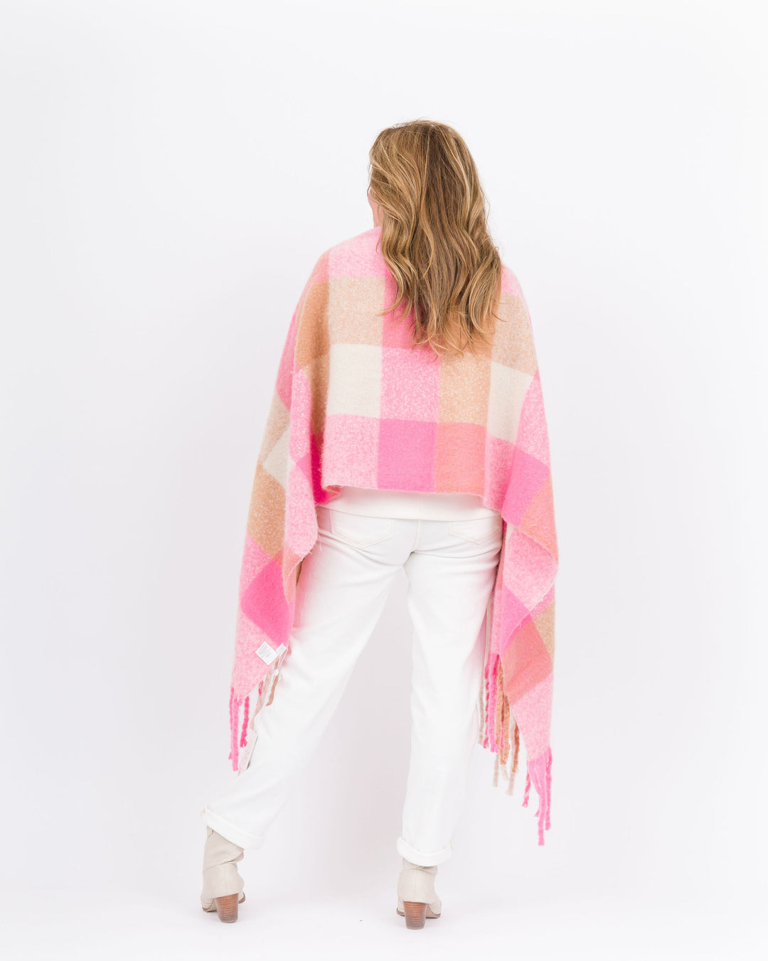 Mud Pie Bright Scarf Wrap - Pink