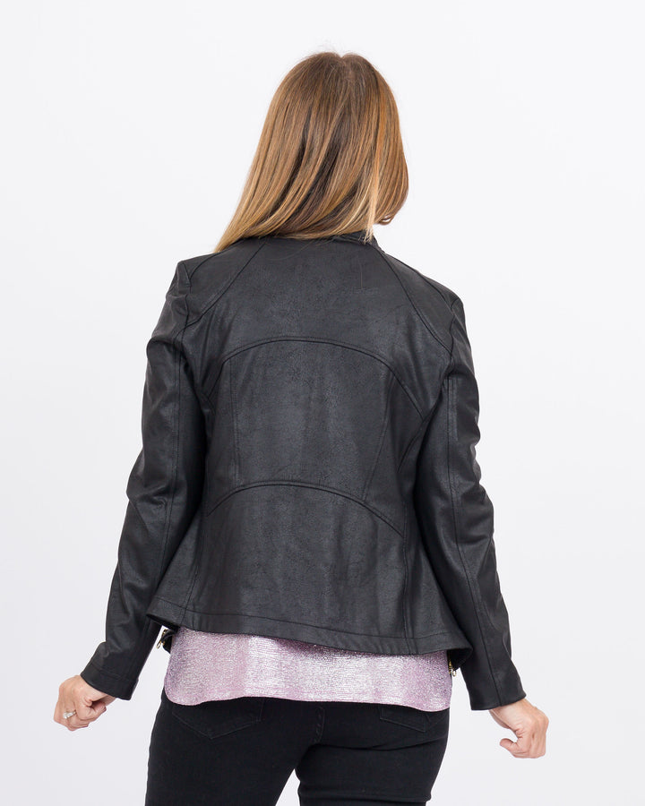 Clara Sunwoo Liquid Leather Jacket -Black