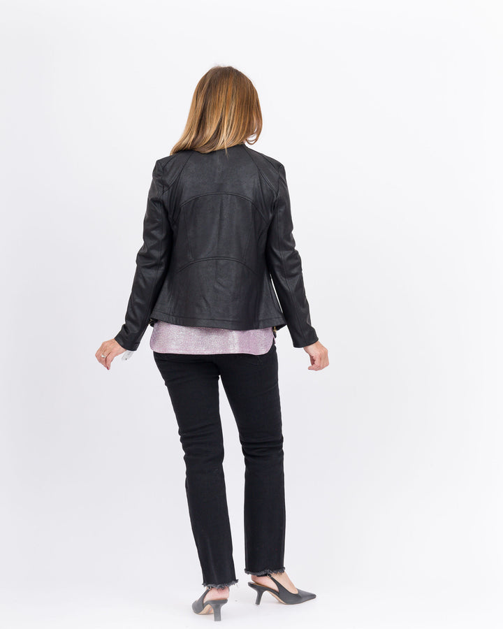 Clara Sunwoo Liquid Leather Jacket -Black