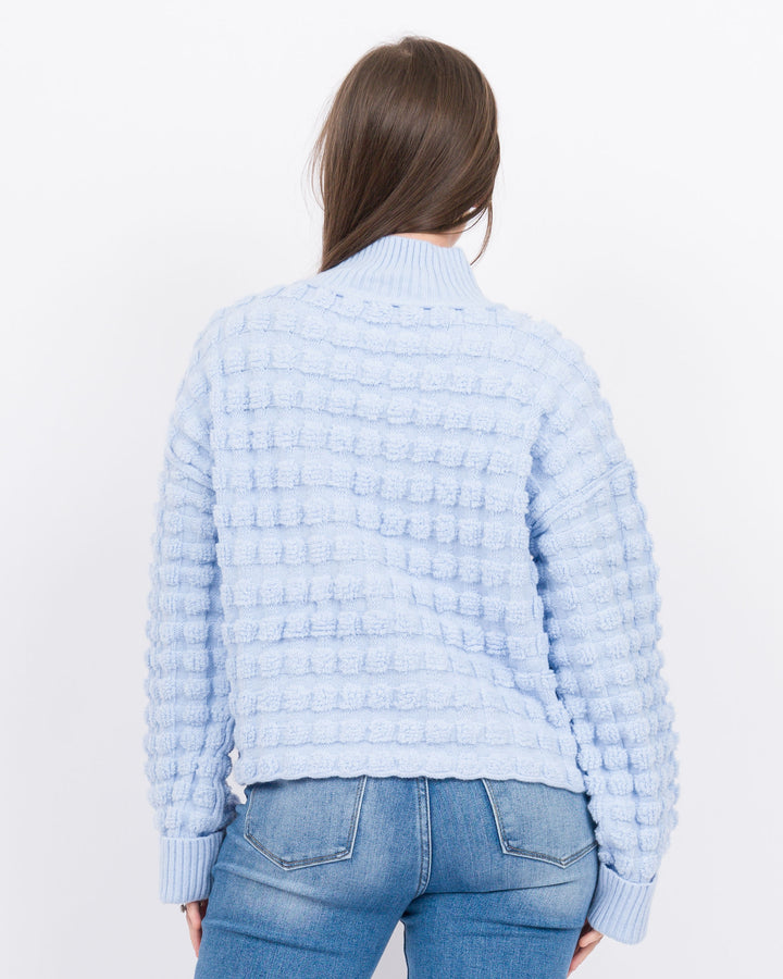 Carrington Turtleneck Sweater- Light Blue