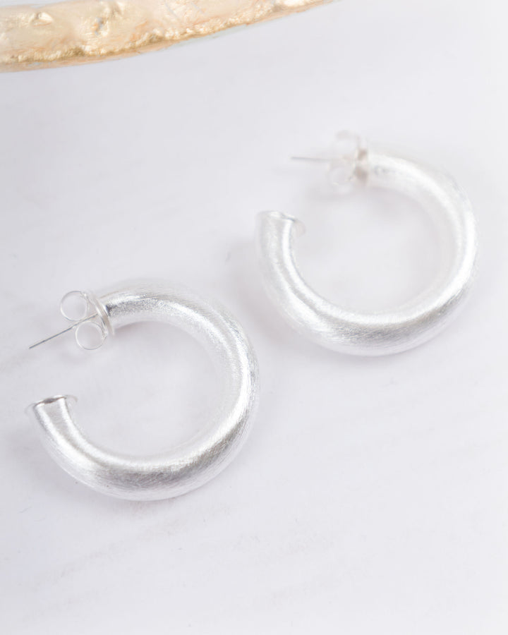 Sheila Fajl Small Chantal Hoops Silver