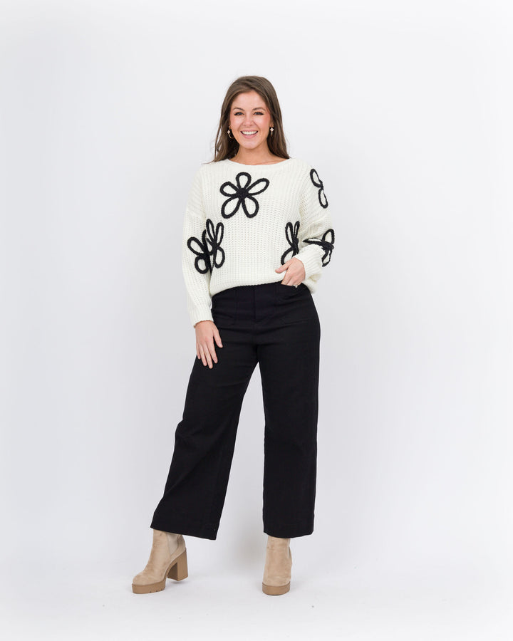 Emilee Flower Sweater