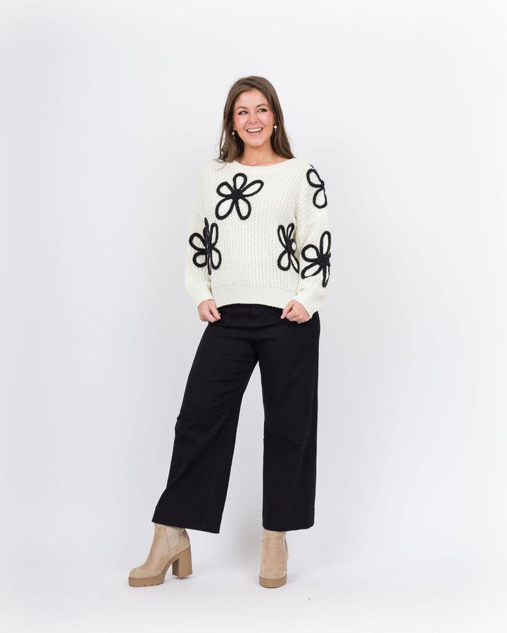 Emilee Flower Sweater