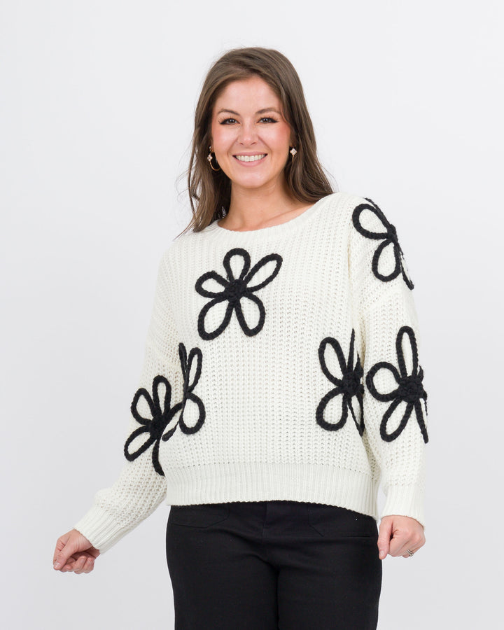 Emilee Flower Sweater