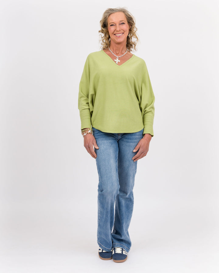 Kerisma RYU Thin V-Neck Top - Pesto