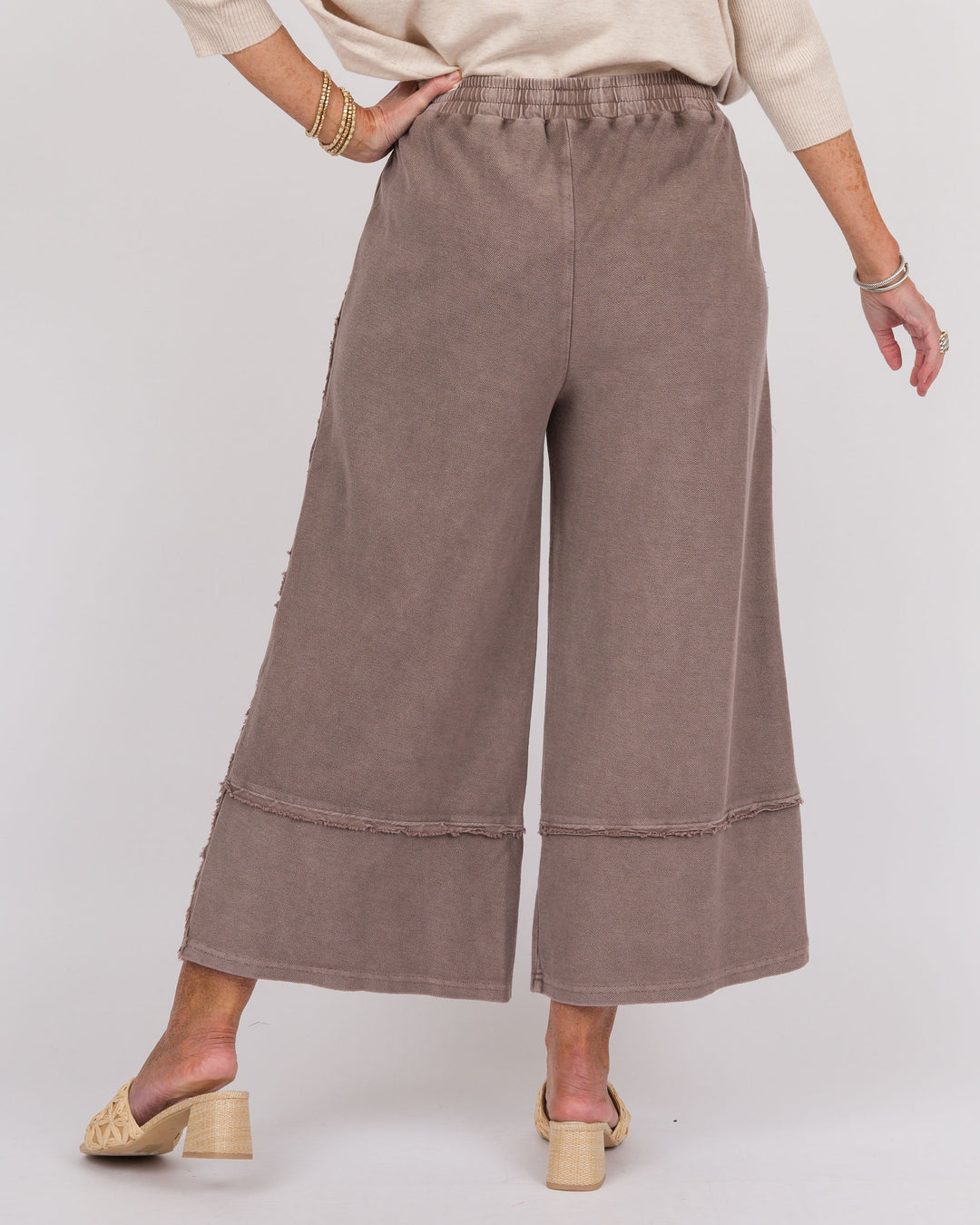 Easy Street Wide Leg Pants - Espresso