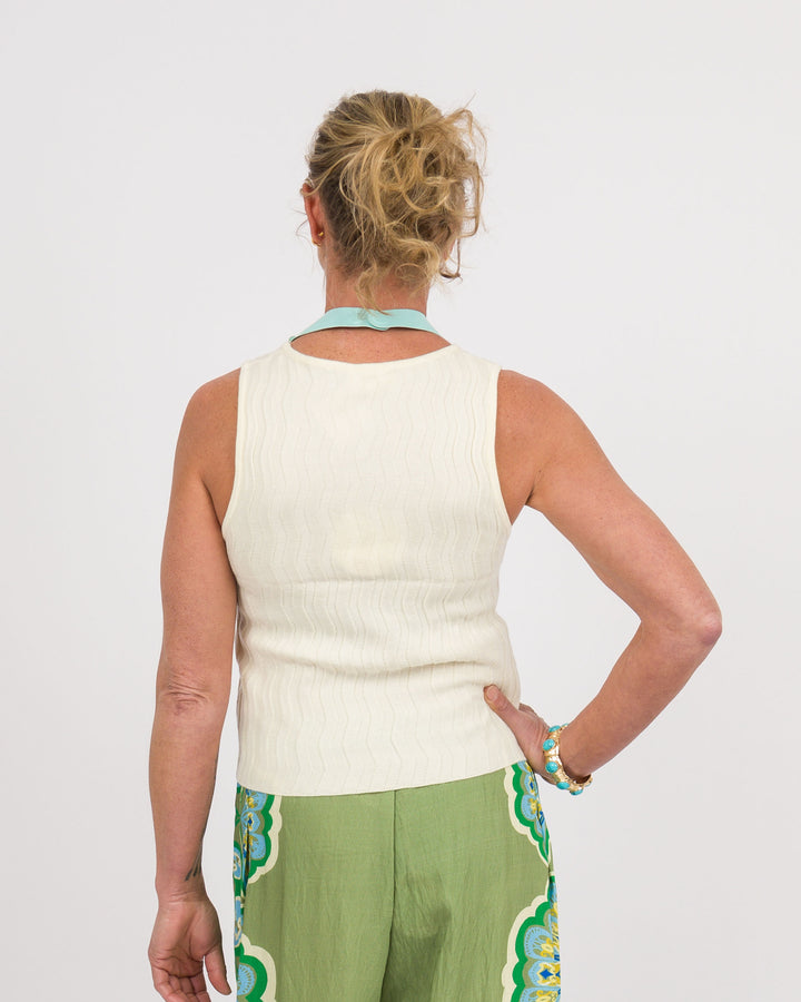 Ivory Boat Neck Sweater Top - Final Sale