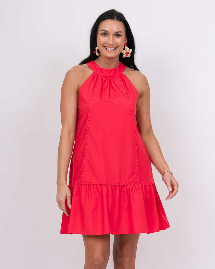 Joy Joy Halter Dress Red