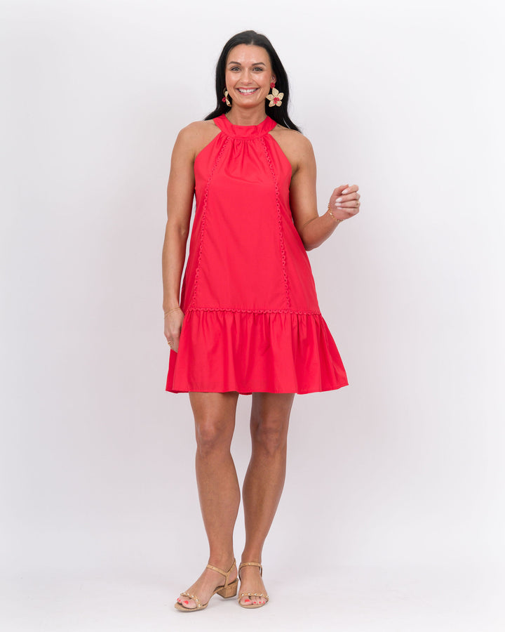 Joy Joy Halter Dress Red