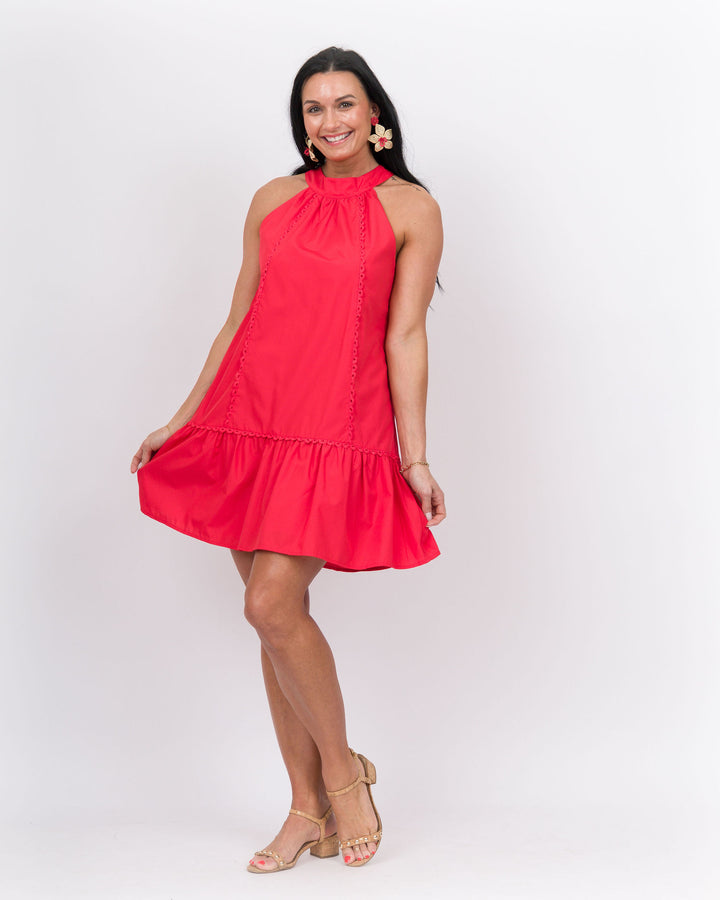 Joy Joy Halter Dress Red