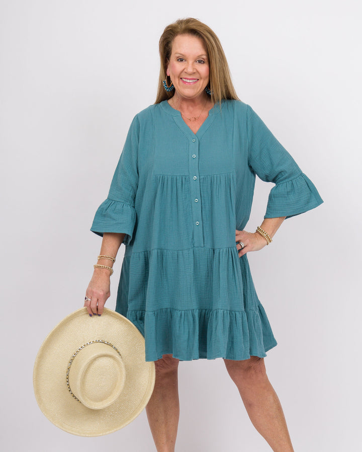 Lilith Dress Blue Surf