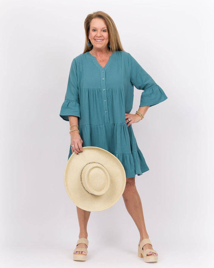 Lilith Dress Blue Surf