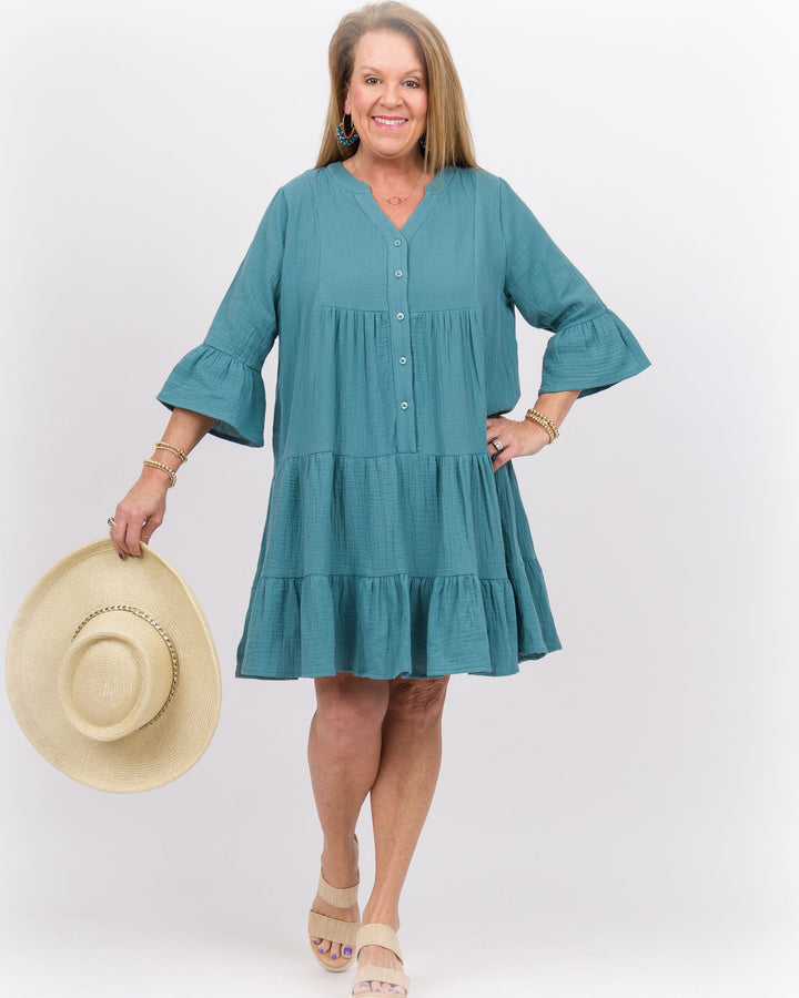 Lilith Dress Blue Surf