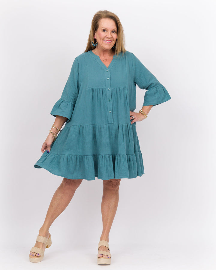 Lilith Dress Blue Surf