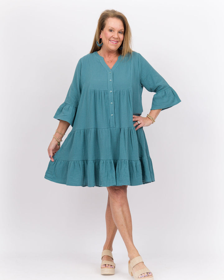 Lilith Dress Blue Surf