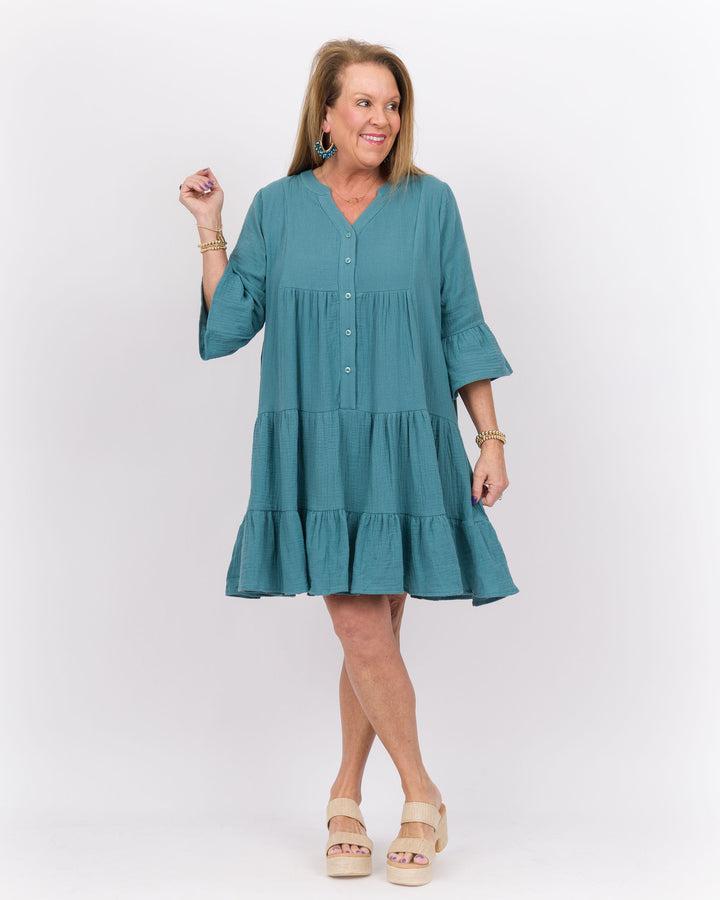 Lilith Dress Blue Surf