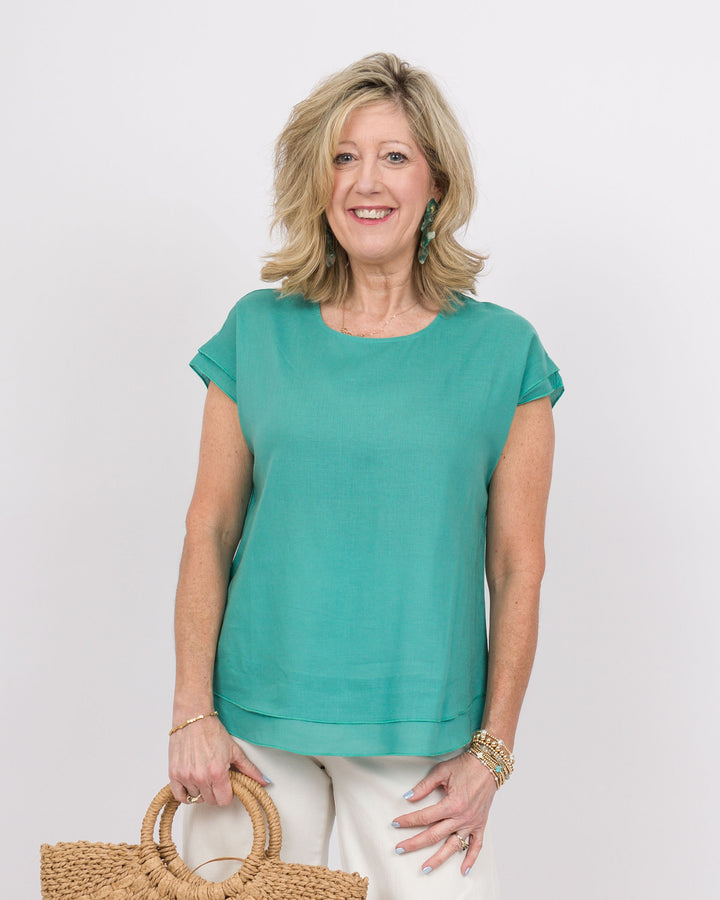 Camellia Top Turquoise