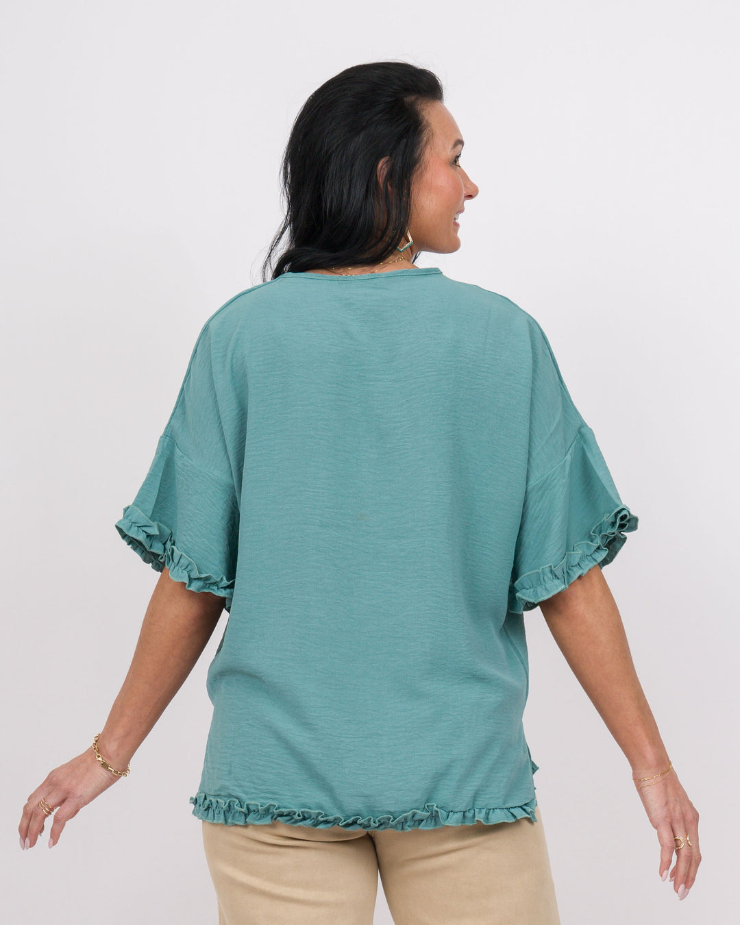 Aspen Flowy Top Sage