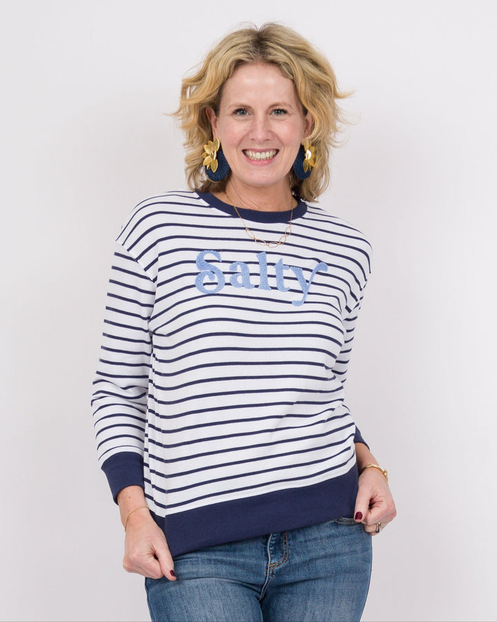 Salty Sweatshirt Blue Stripe