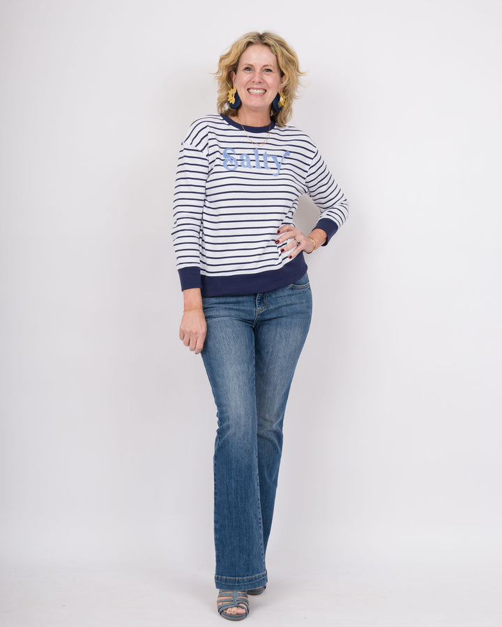 Salty Sweatshirt Blue Stripe