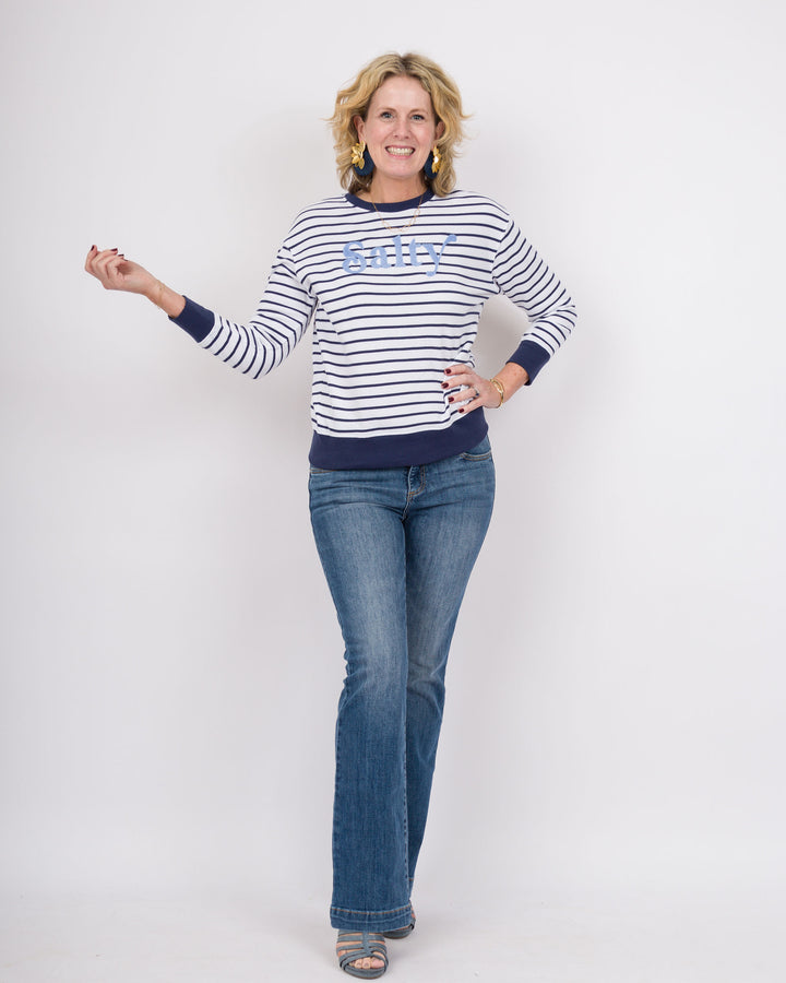 Salty Sweatshirt Blue Stripe