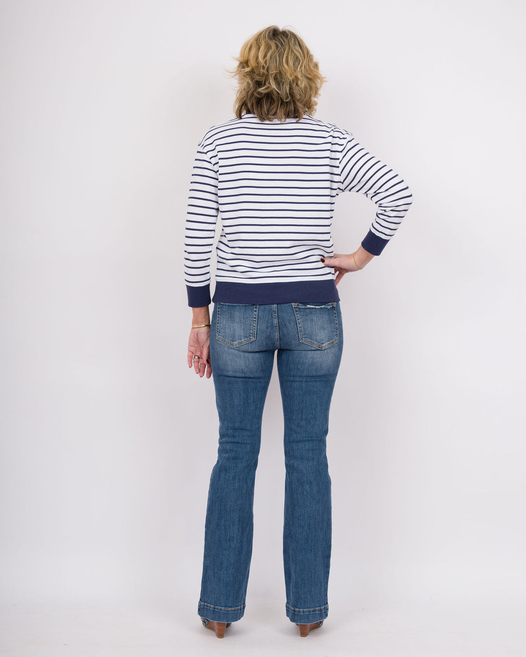 Salty Sweatshirt Blue Stripe