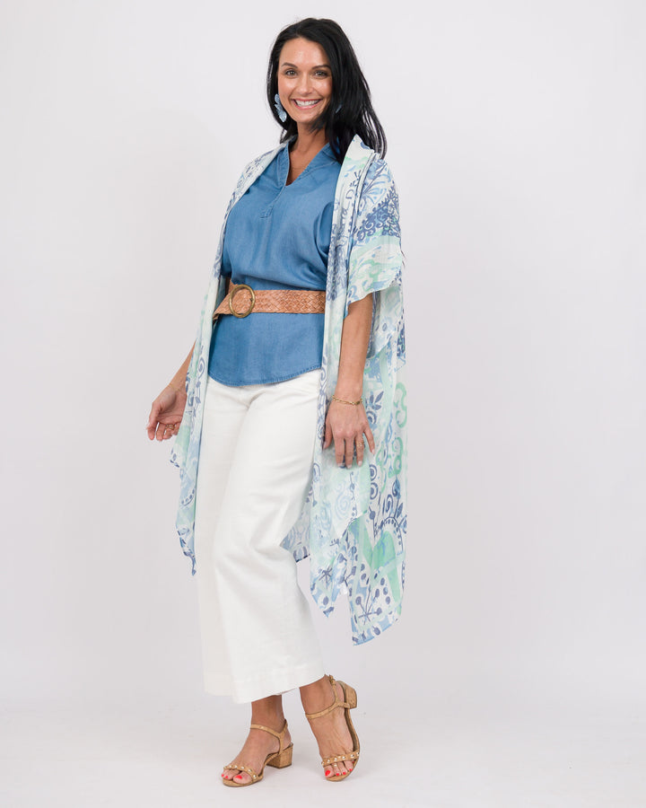 Mya Kimono Denim Mint