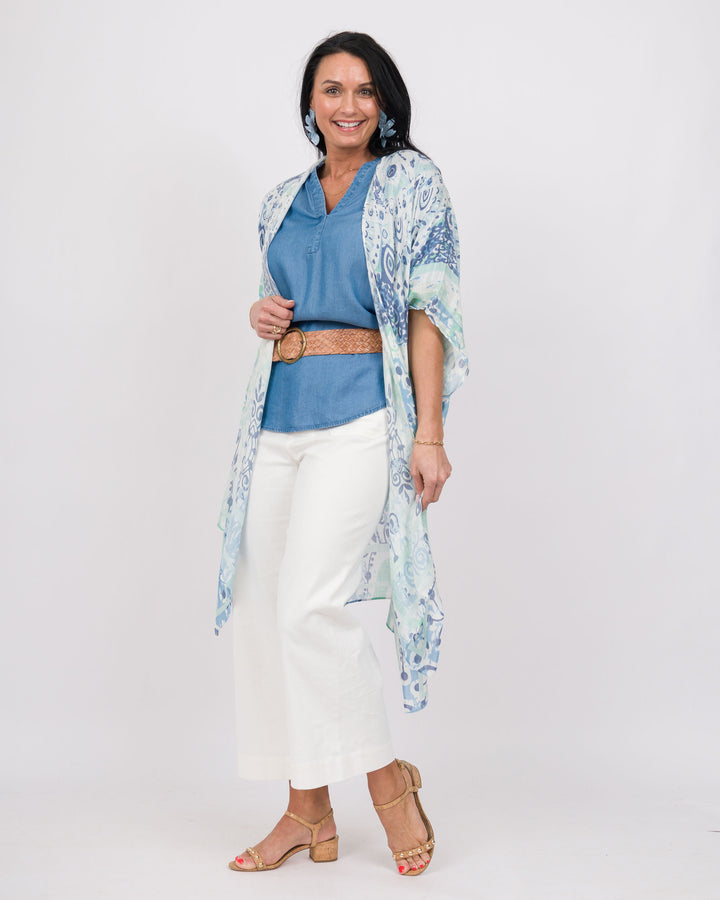 Mya Kimono Denim Mint