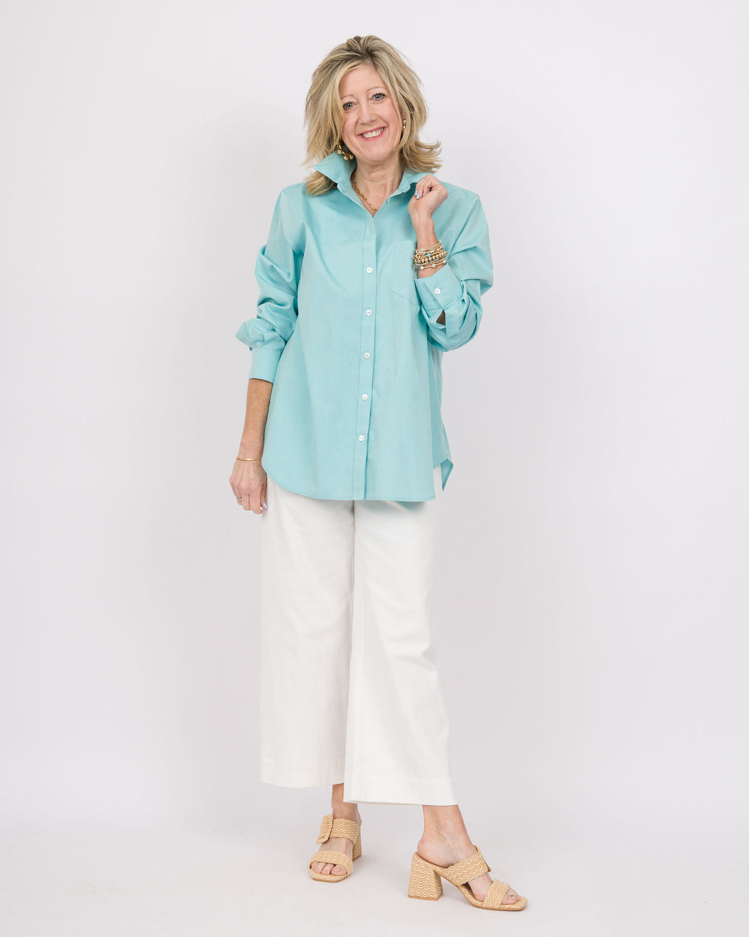 Foxcroft Boyfriend Top Oceanside