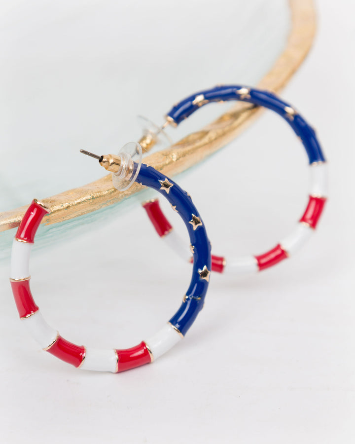 Star Hoop  - Red White Blue